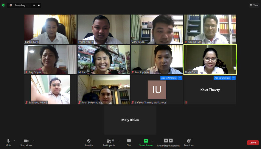 SafeMa online Training Workshops for academic and administrative staff at International University, Cambodia
